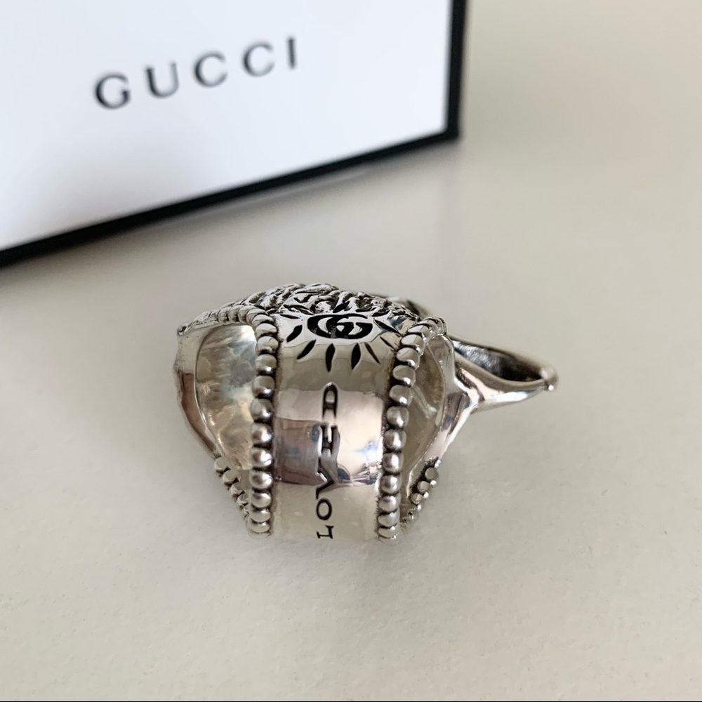 NWOT Gucci large sterling silver ring made in Italy - Picture 7 of 16